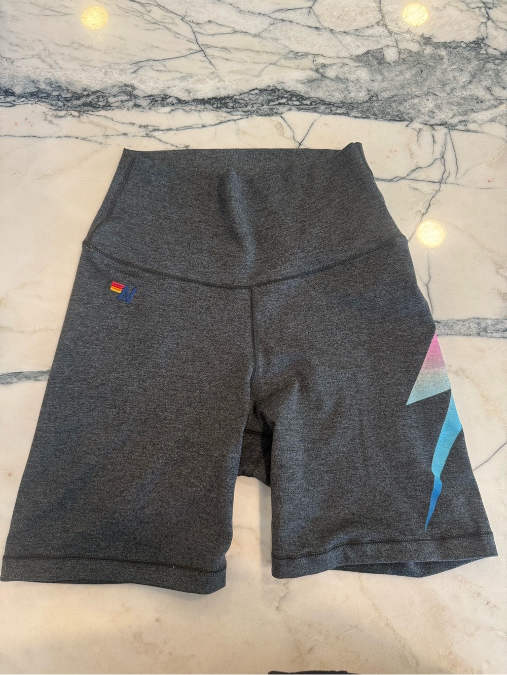 Aviator Nation Charcoal Gray Bike Shorts XS